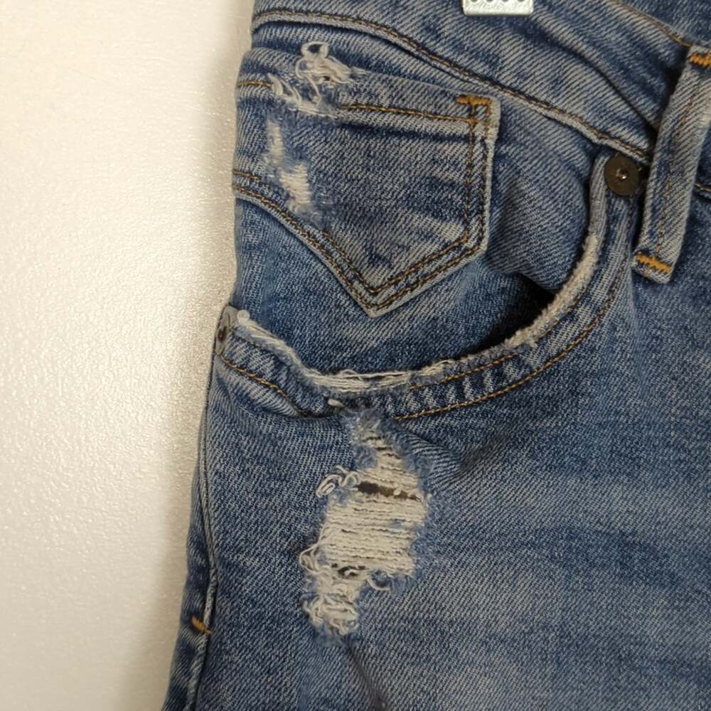 Agolde Distressed High Rise Cropped Jeans - Picture 7 of 12